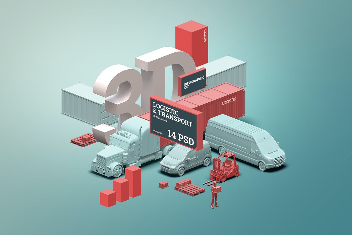 3D Scene Generator: Transport & Logistic