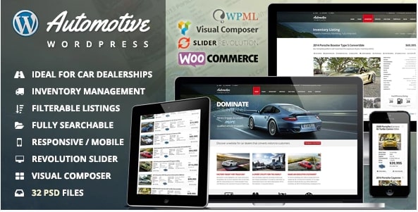 Automotive Car Dealership Business WordPress Theme