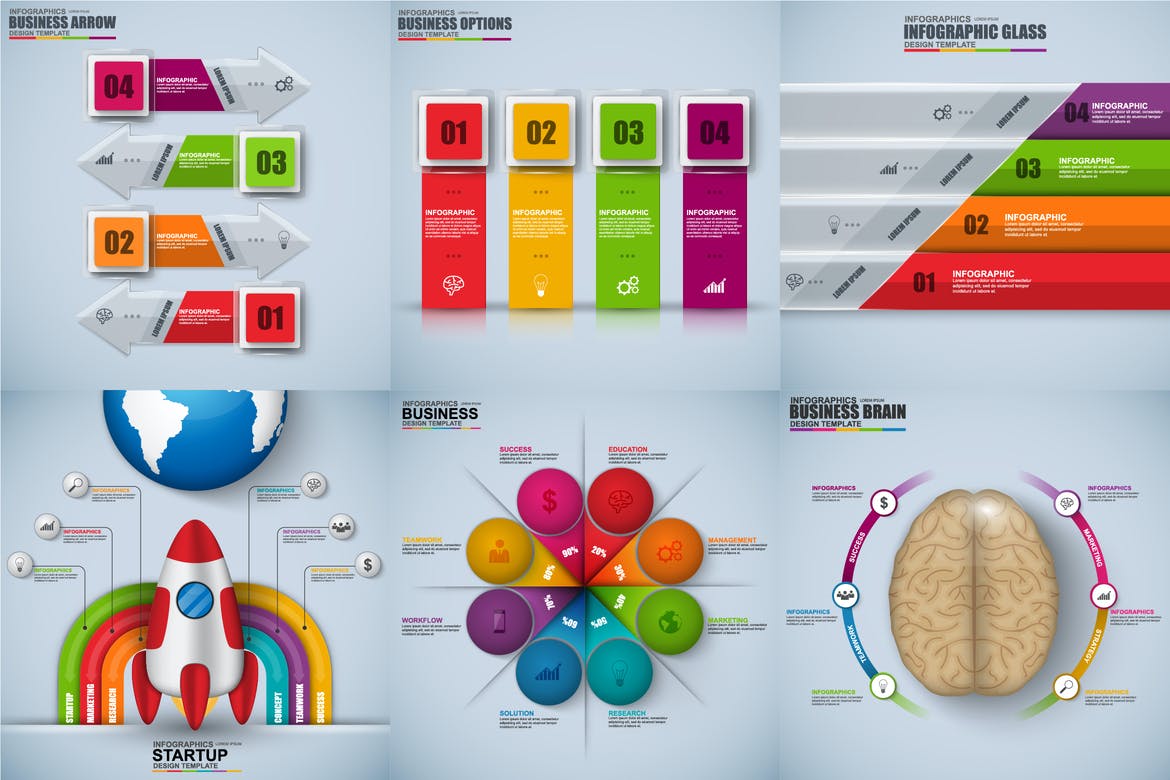 3D Infographics Template